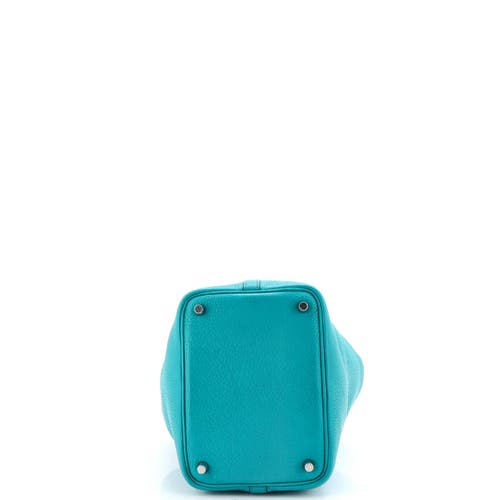 Pre-owned Hermes Hermes Picotin Lock Bag Clemence Pm In Blue