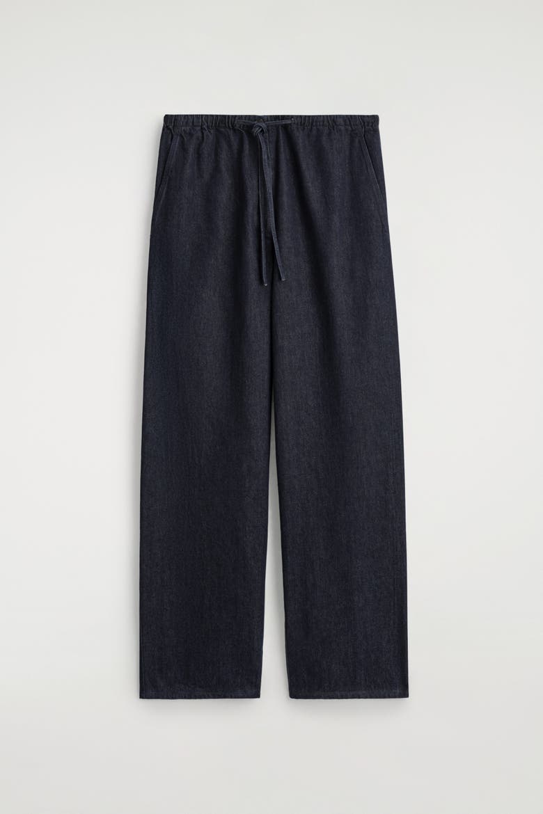 Drawstring Denim Pants, Alternate, color, INDIGO