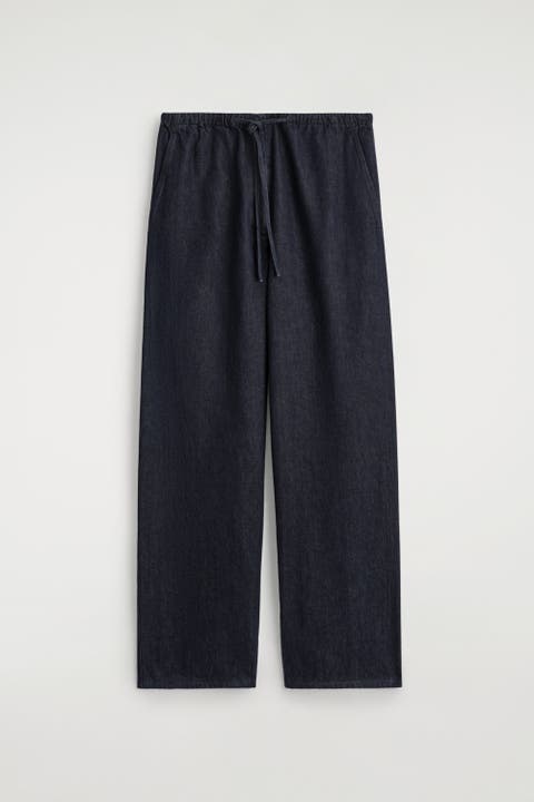 Drawstring Denim Pants