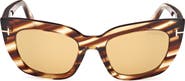 TOM FORD Athena 53mm Cat Eye Sunglasses