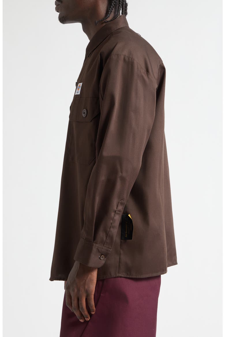 x Dickies Button-Up Work Shirt, Alternate, color, BROWN
