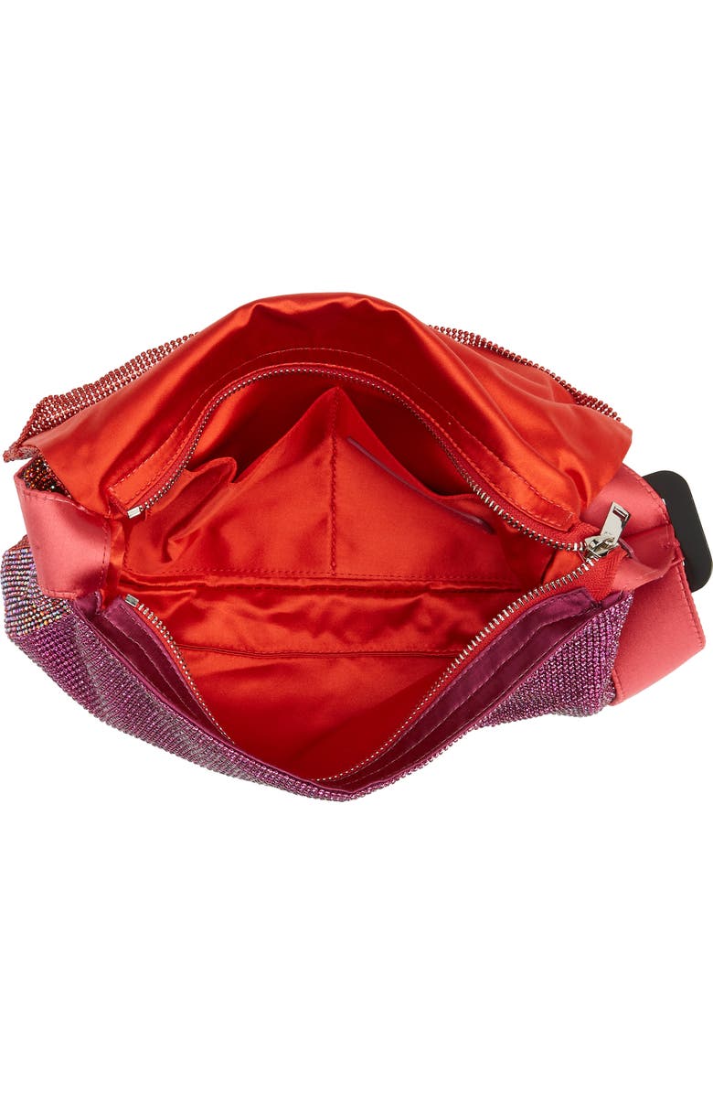 Benedetta Bruzziches Vitty La Grande Colorblock Crystal Mesh Shoulder Bag, Alternate, color,