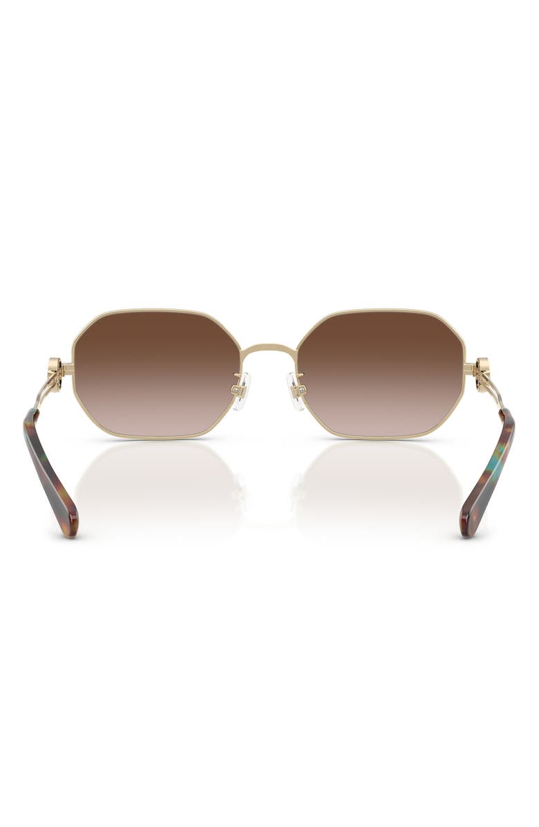 Tory Burch 55mm Irregular Sunglasses, Alternate, color, Light Gold / Brown Gradient