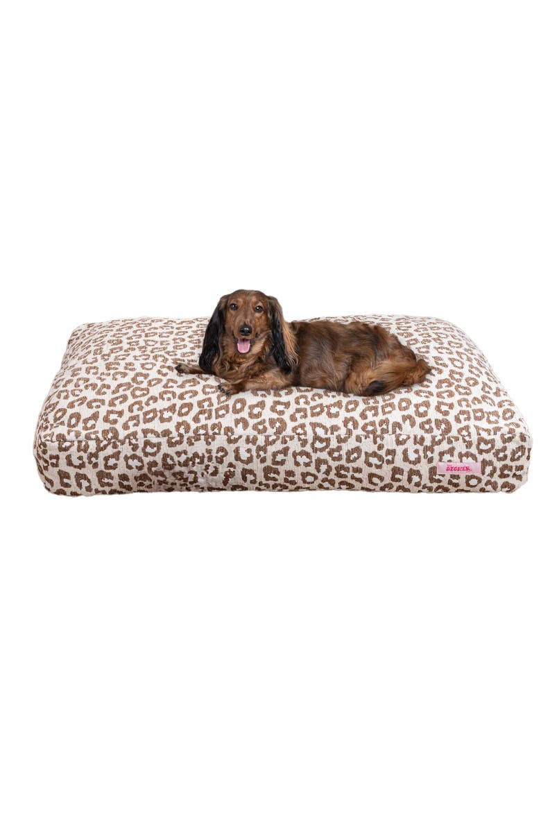 The Licker Store MabelDesigner Modern Ultra Soft Reversible Plush Rectangular Pet Bed with Washable Cover, Main, color, Beige/Black