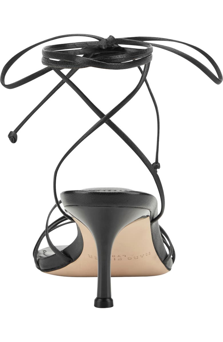 Marc Fisher Gineva Ankle Wrap Kitten Heel Sandal, Alternate, color, Black