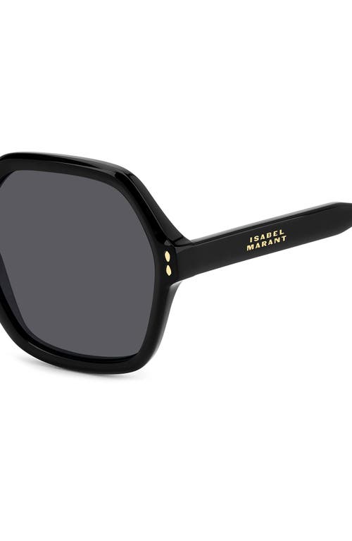Isabel Marant 55mm Geometric Sunglasses In Black