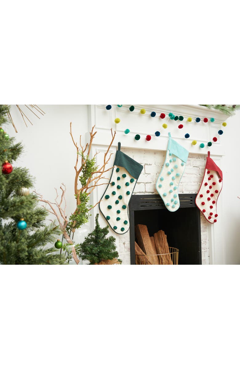 carol & frank Christmas String Lights Pompom Decorative Hanging Garland 48", Alternate, color, Blue