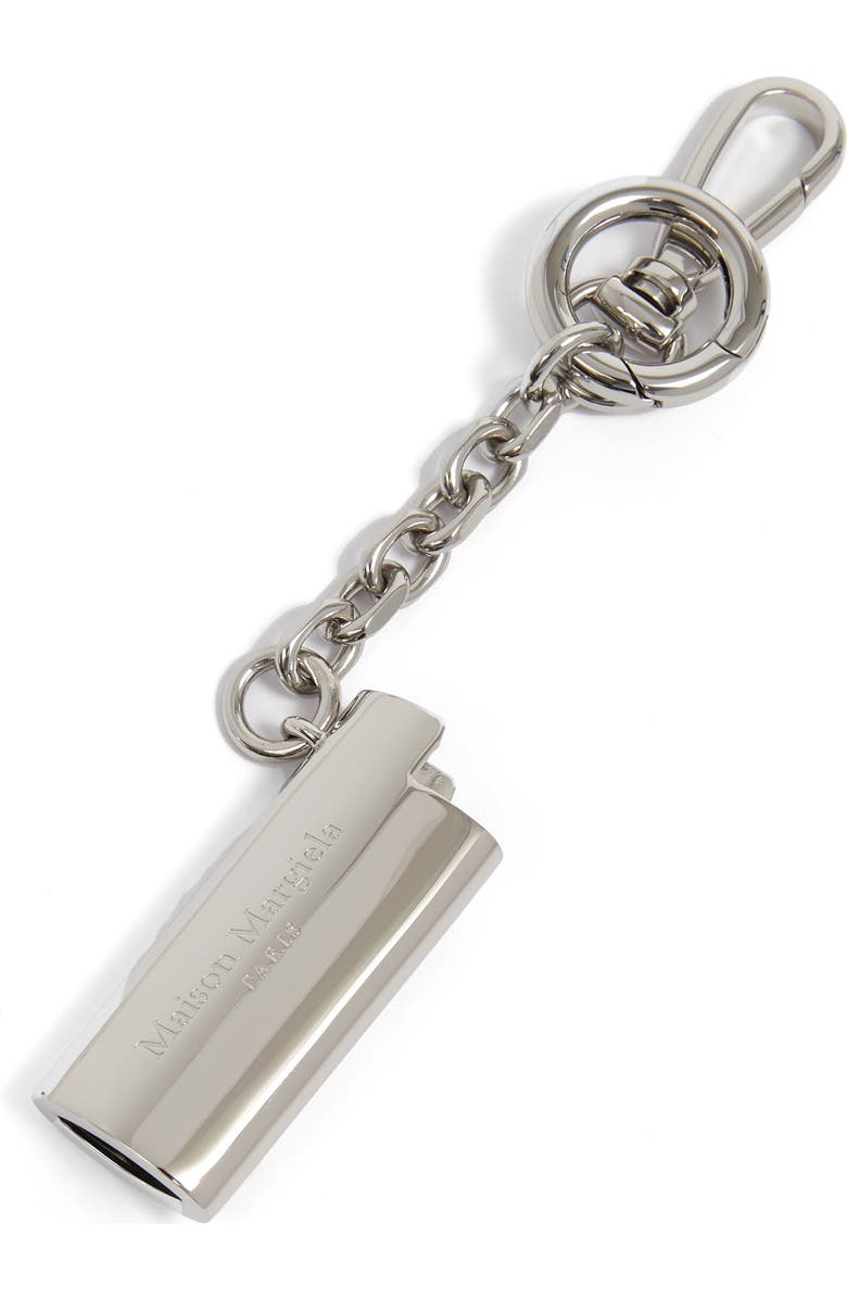 Maison Margiela Lighter Case Key Ring, Main, color, Silver