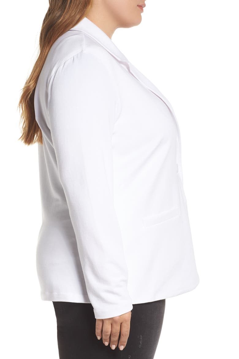 Knit Blazer, Alternate, color, WHITE