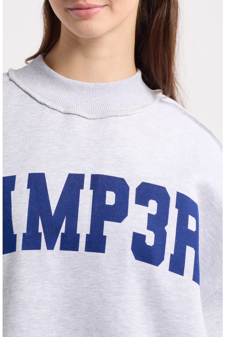 Reversible Plush Fleece Sweatshirt, Alternate, color, HEATHER GRAY