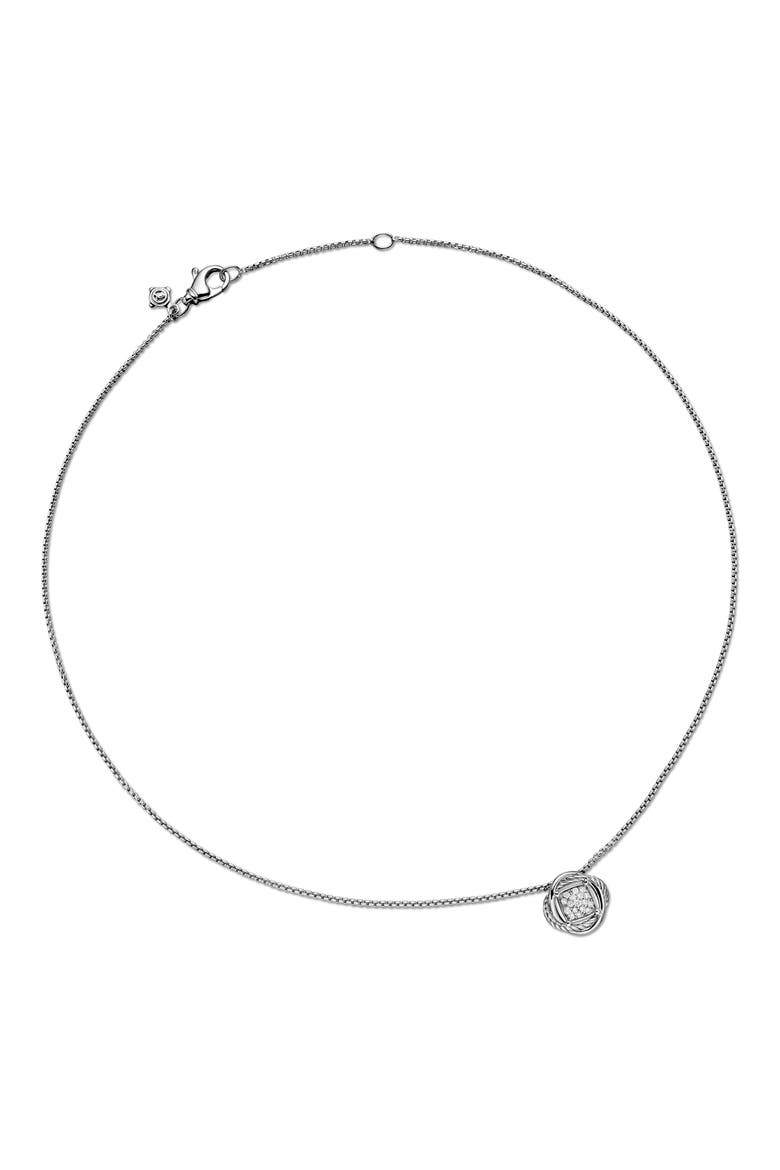 Infinity Pavé Diamond Pendant Necklace, Alternate, color, DIAMOND