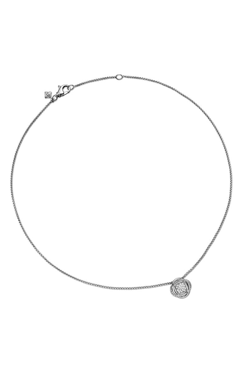 David Yurman Infinity Pavé Diamond Pendant Necklace, Alternate, color, 