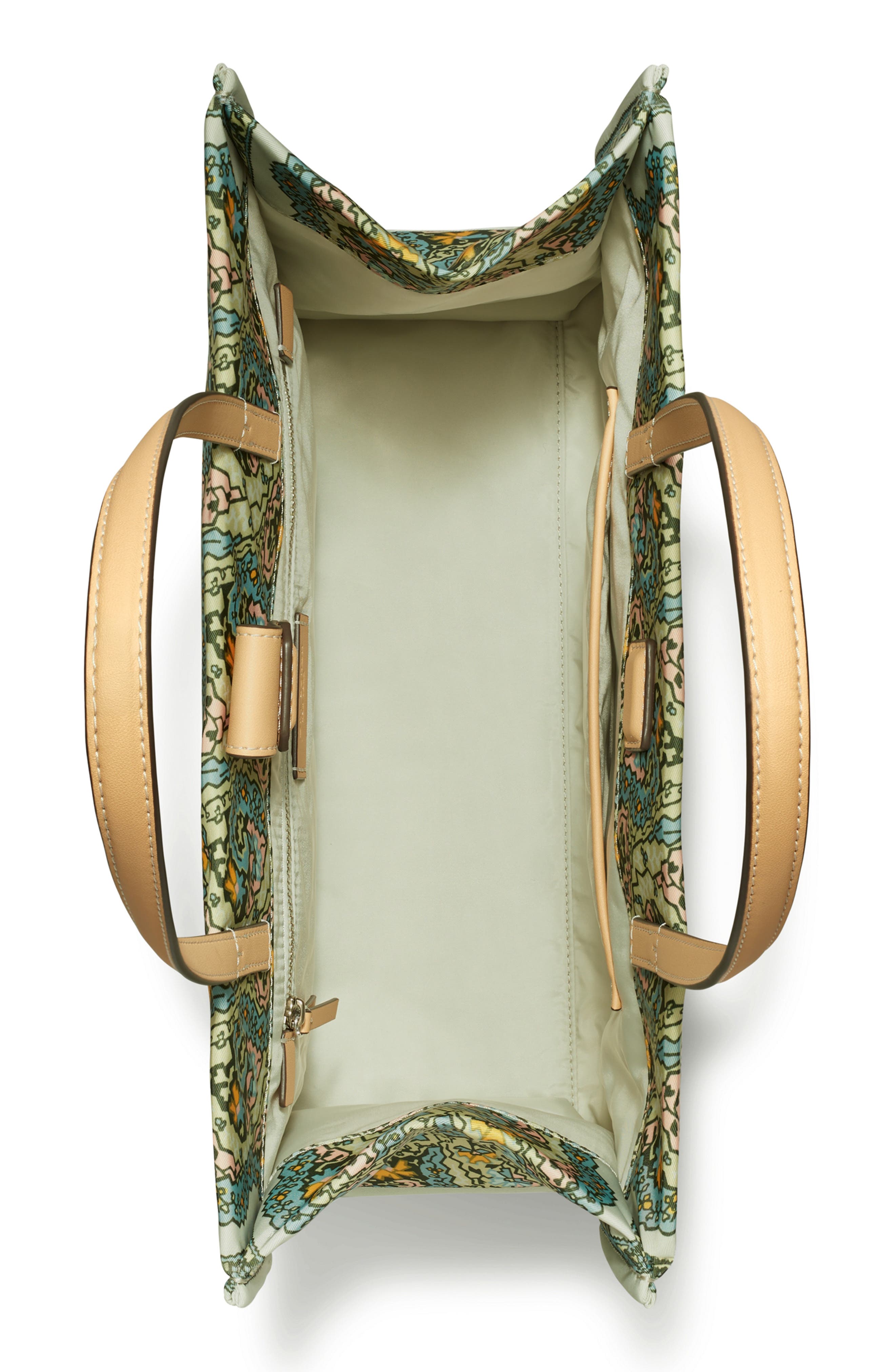 Tory Burch Small Ella Print Tote, Alternate, color, Blue Dream Paisley