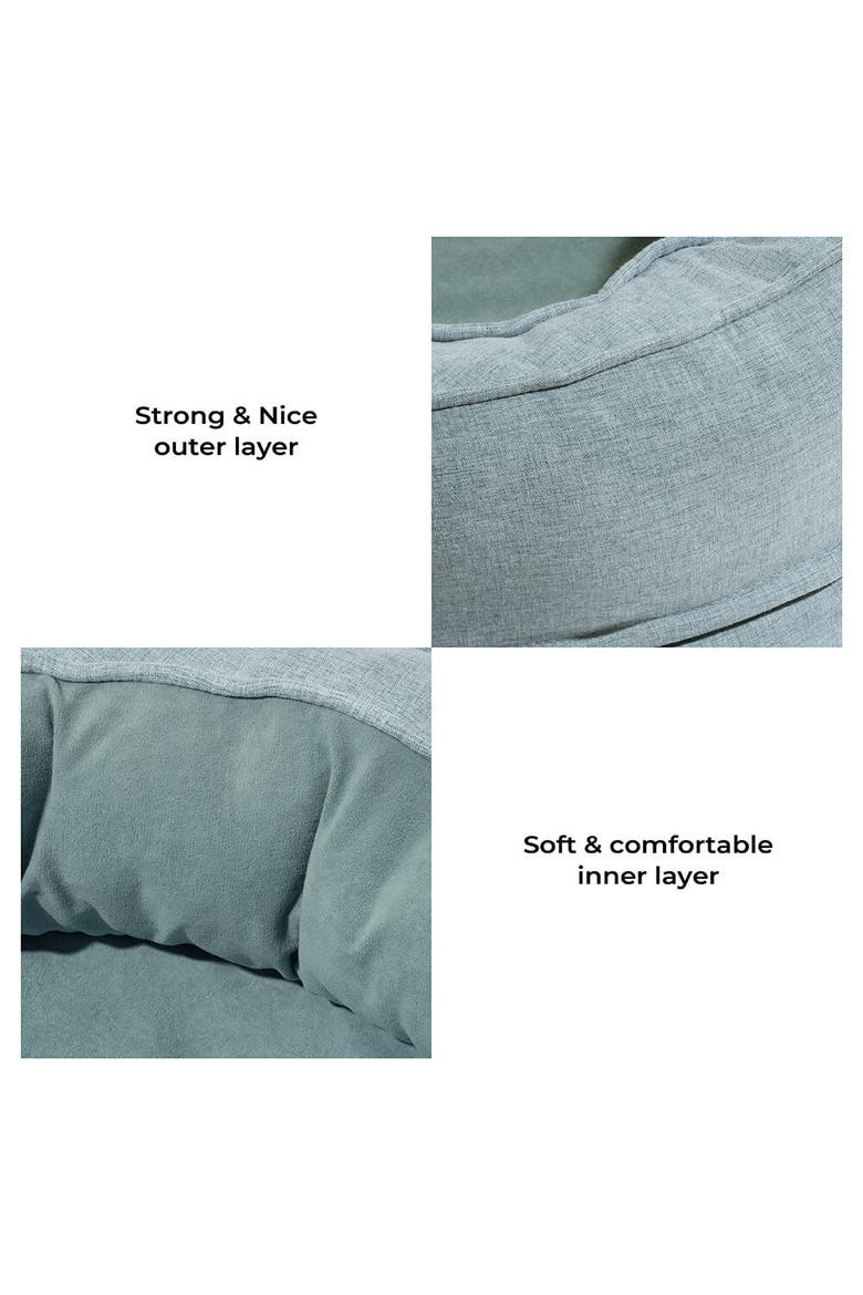 Donut Dog Bed, Alternate, color, Lake Green