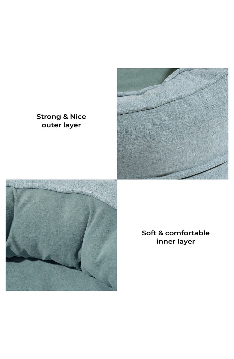 FunnyFuzzy Donut Dog Bed, Alternate, color, Lake Green