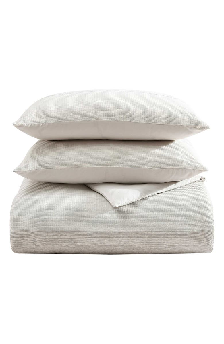 Vera Wang Chenille Waffle Stripe Comforter Set, Main, color, Moonlight