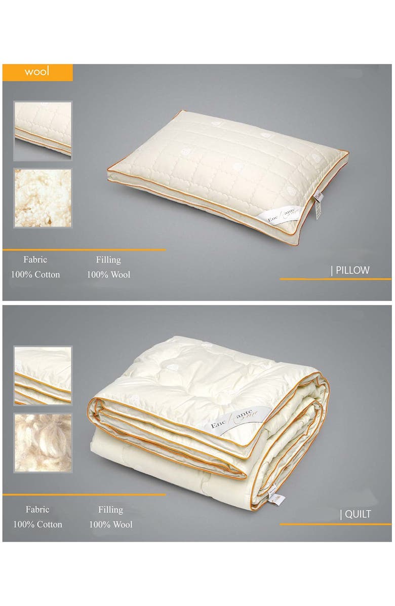 DePera Luxury Wool King Size Pillow - White, Alternate, color,