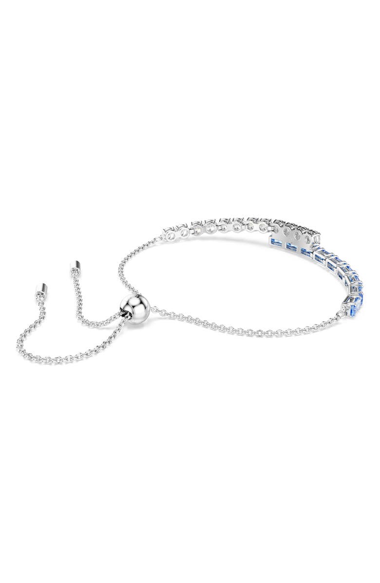 Swarovski Matrix Bypass Bracelet, Alternate, color, Blue/ Silver