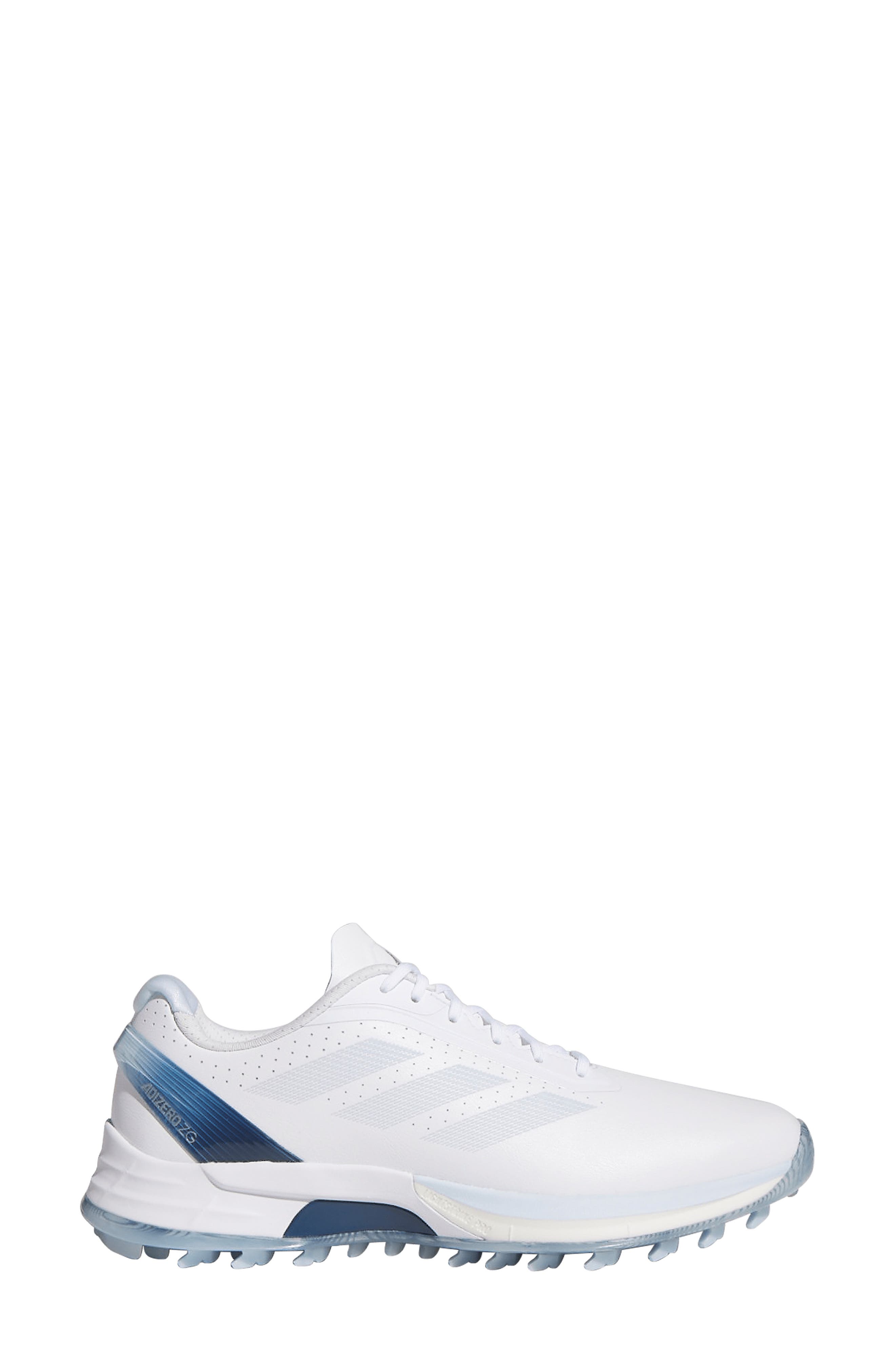 Adizero ZG Golf Shoe, Alternate, color, WHITE/ SKY