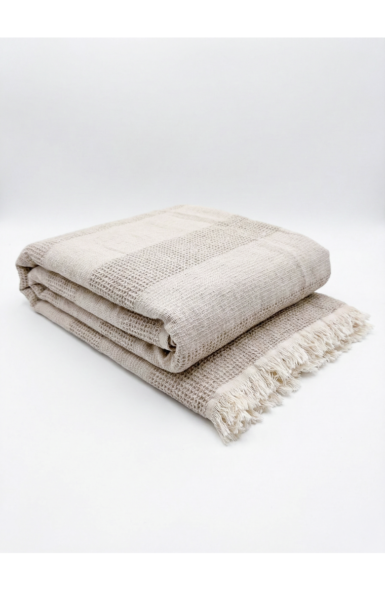 Anaya Umbra Waffle Bed Blanket, Alternate, color,