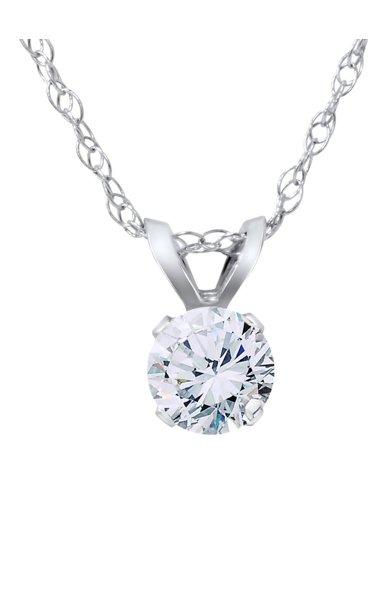 Bliss Diamond VS 3/8ct Diamond Solitaire Pendant 14K Gold, Alternate, color, 14K White Gold