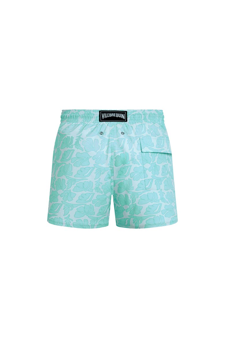Men Stretch Short Swim Shorts Seashells, Alternate, color, white