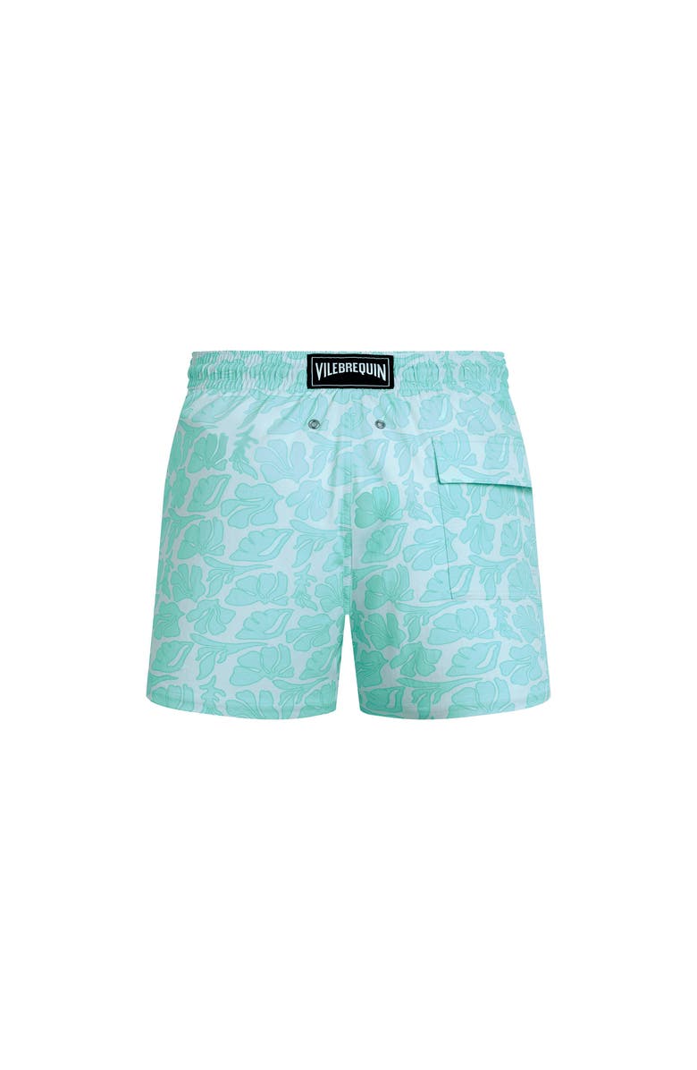 Vilebrequin Men Stretch Short Swim Shorts Seashells, Alternate, color, White