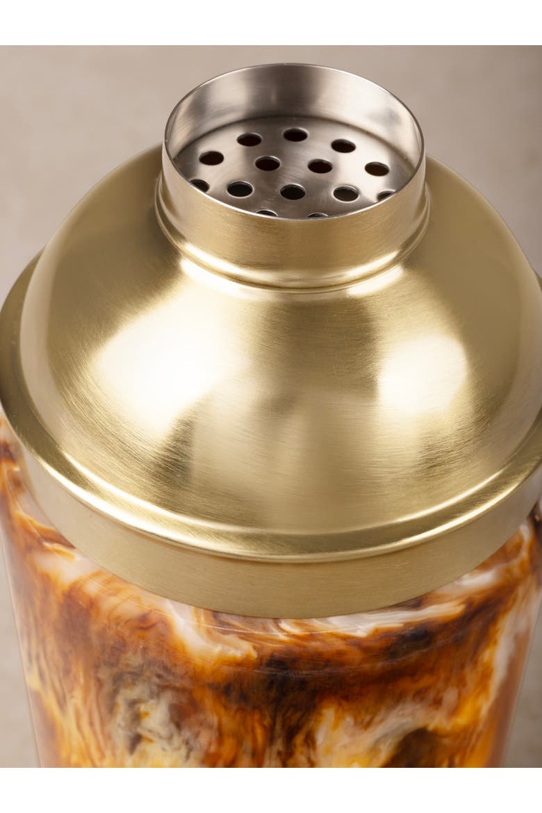 Kampai Cocktail Shaker, Alternate, color, Brown
