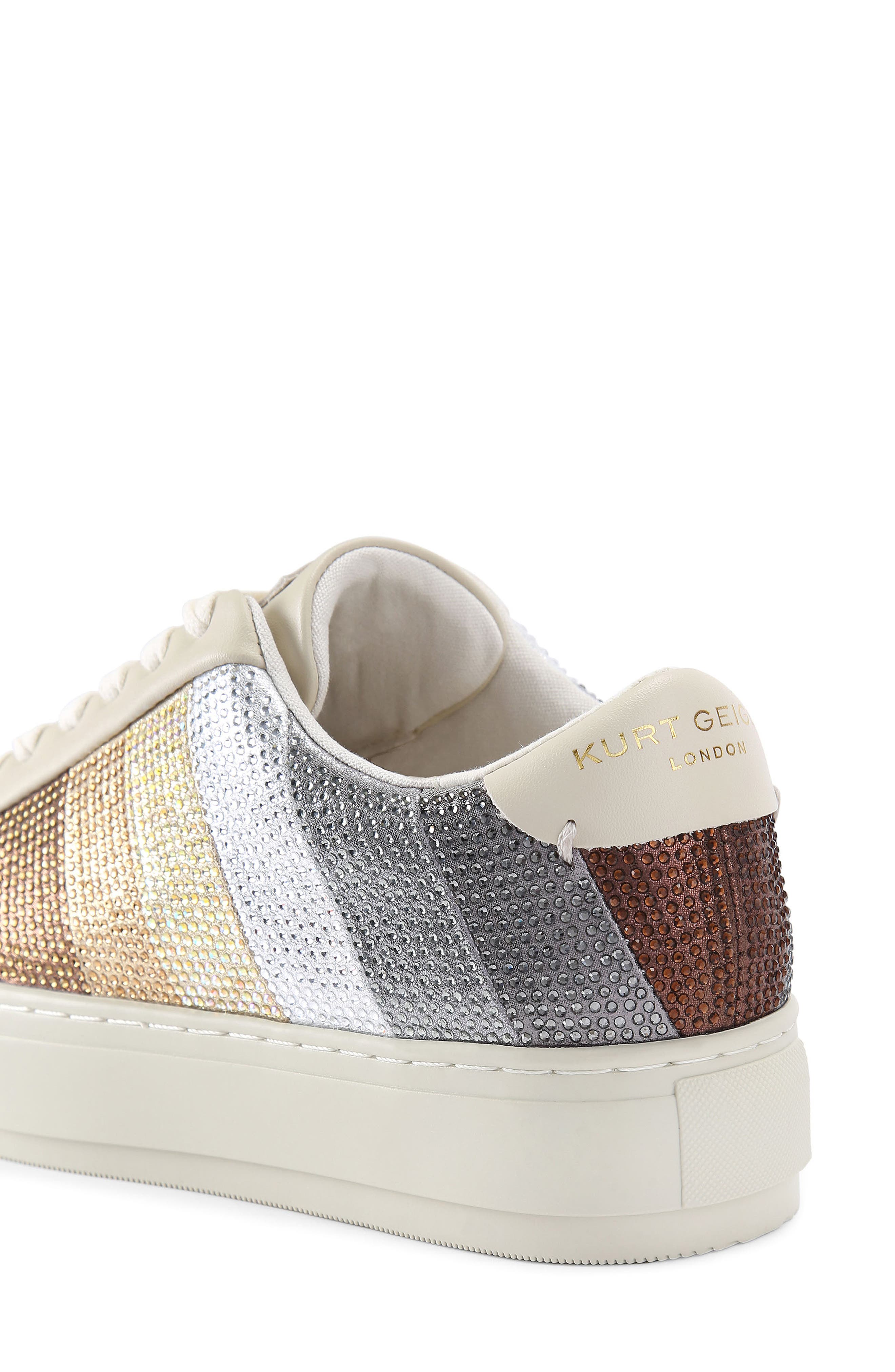 Kurt Geiger London Laney Crystal Stripe Platform Sneaker, Alternate, color, 