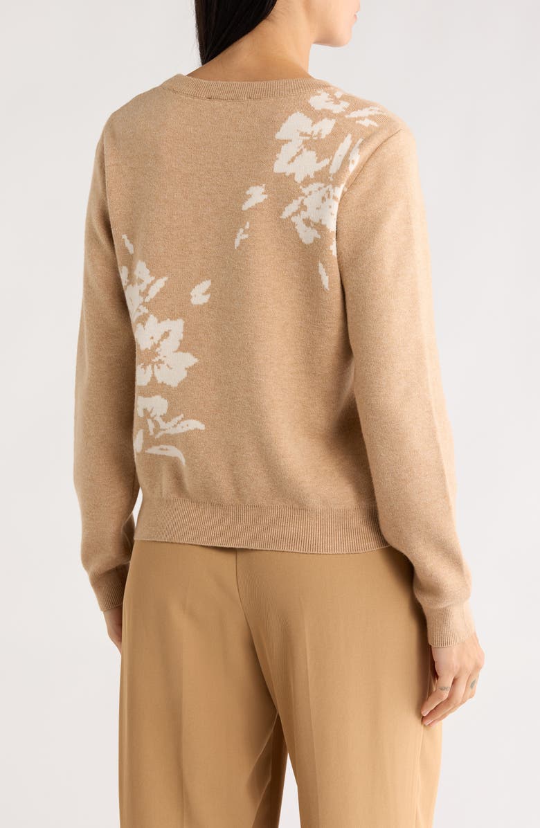 Joseph A Floral Sweater, Alternate, color, Placed Floral Camel