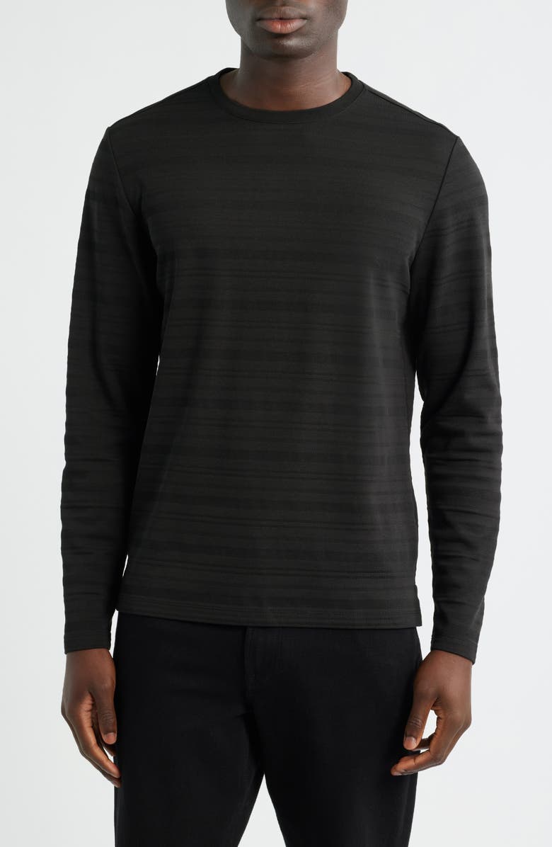 Robert Barakett Pablo Long Sleeve Cotton Blend T-Shirt, Main, color, Black