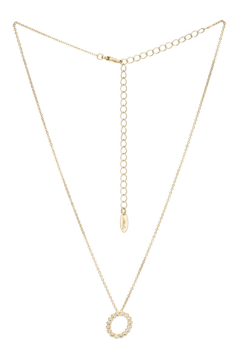 Crystal Initial Pendant Necklace, Main, color, GOLD- O
