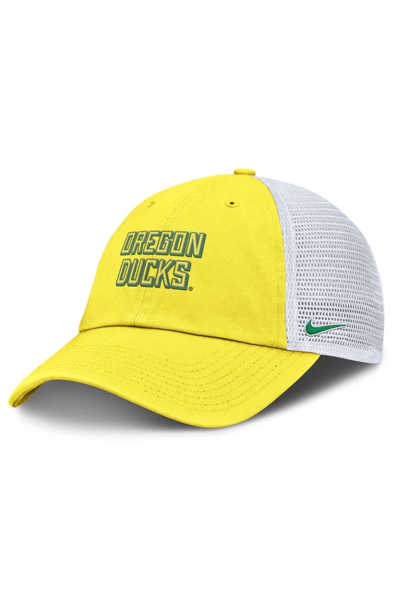 Nike Men's Nike Yellow Oregon Ducks 2025 Gameday On-Field Club Adjustable Trucker Hat, Main, color, Yellow