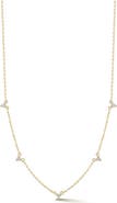 GLAZE JEWELRY Cubic Zirconia Station Chain Necklace