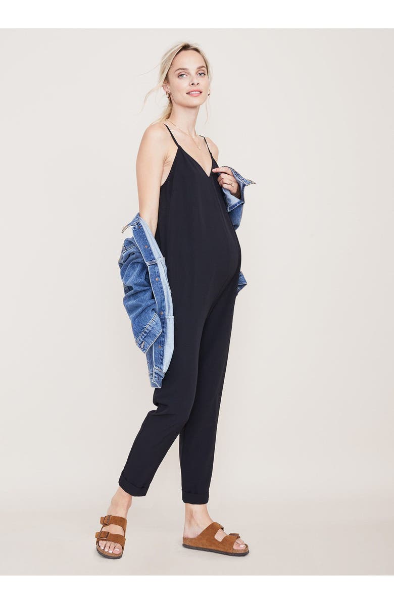 HATCH Collection The Georgie Jumpsuit, Alternate, color, Black