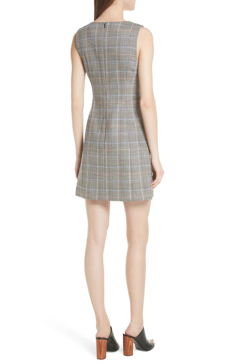 Autumn Plaid A-Line Dress, Alternate, color, MULTI