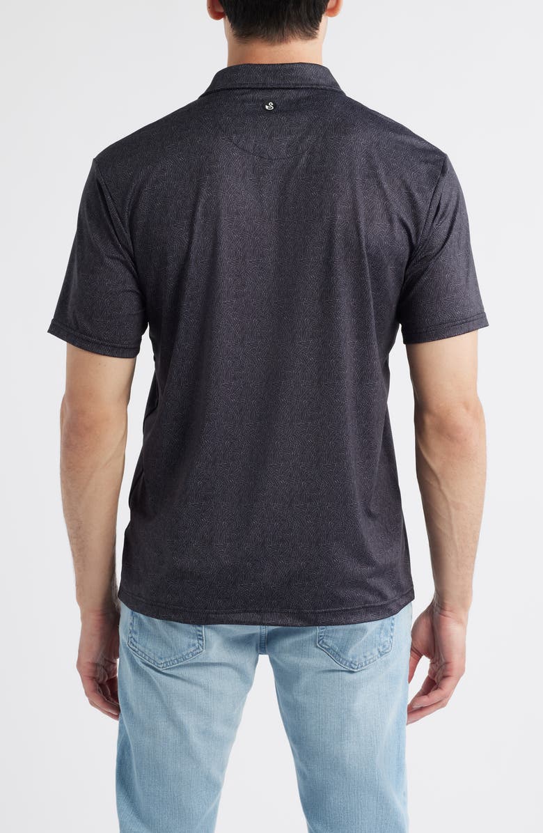 Swannies Swanson Logo Print Polo, Alternate, color, Black