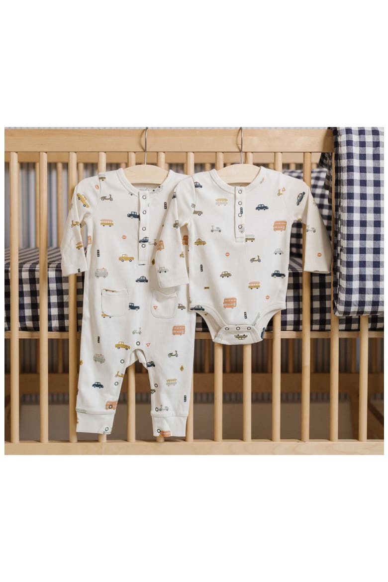 Henley Organic Cotton Bodysuit, Alternate, color, RUSH HOUR