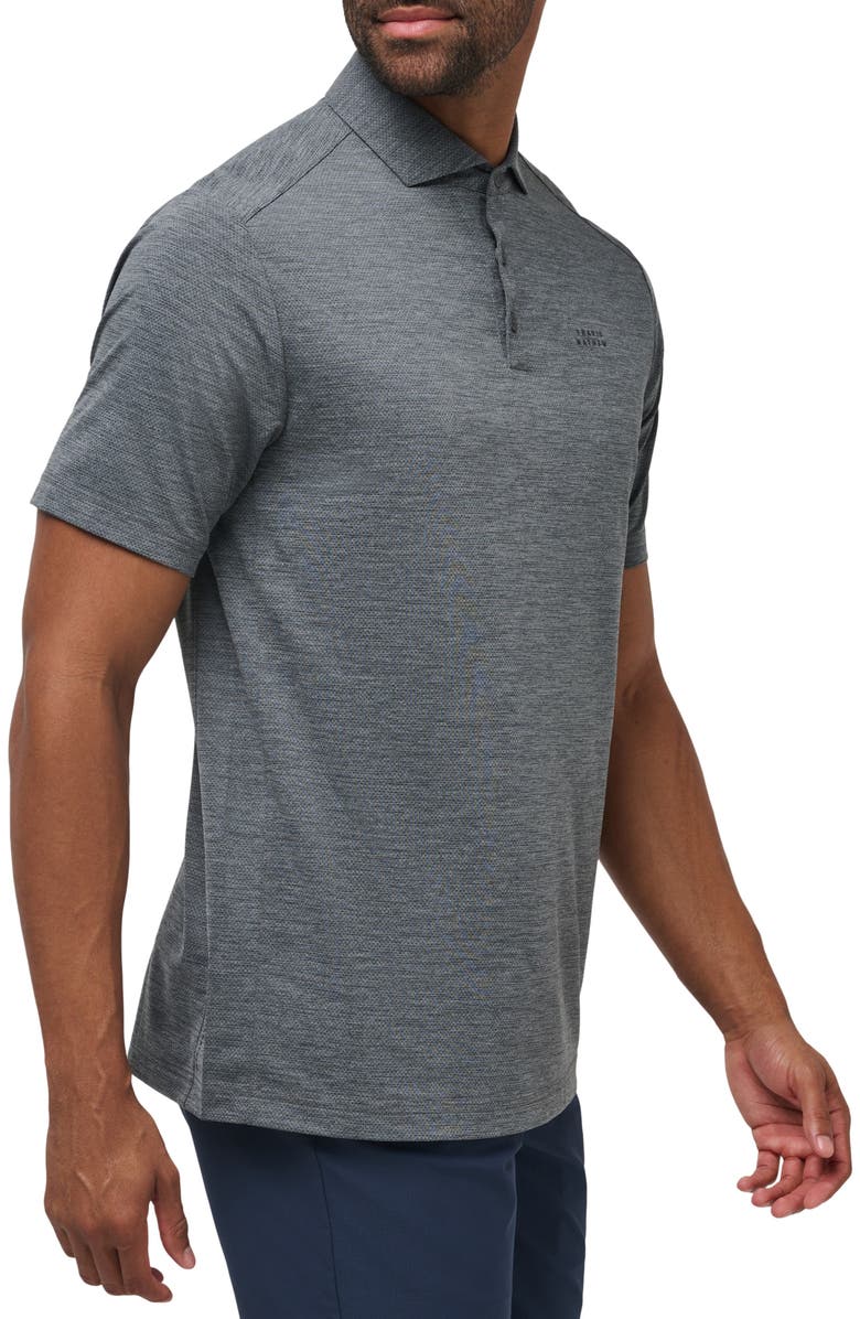 TravisMathew Heater Pro Performance Golf Polo, Alternate, color, Heather Grey