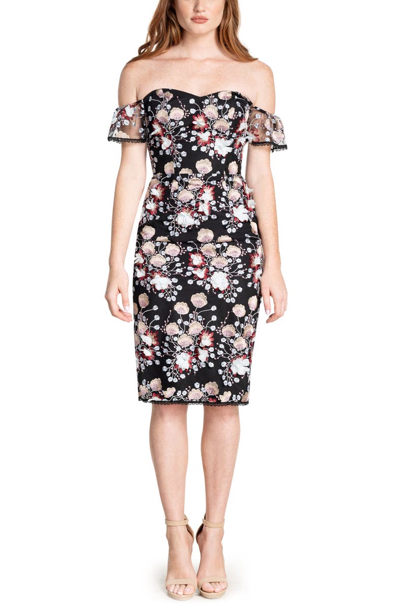 Dress the Population TARA, Main, color, Black Multi