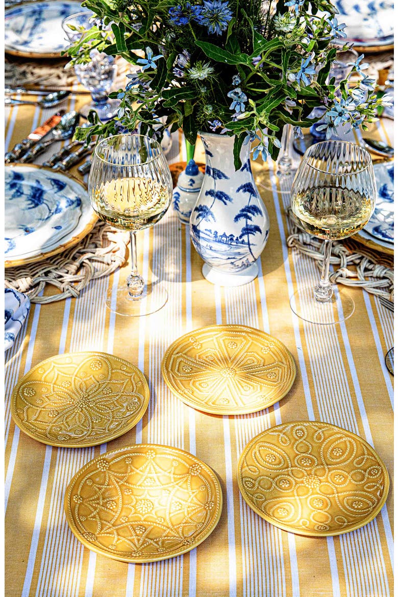 Jardin du Monde Set of 4 Side Plates, Alternate, color, DAFFODIL