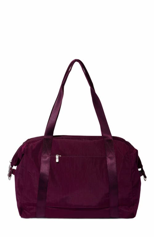 Baggallini All Day Large Duffel Weekender Bag In Mulberry