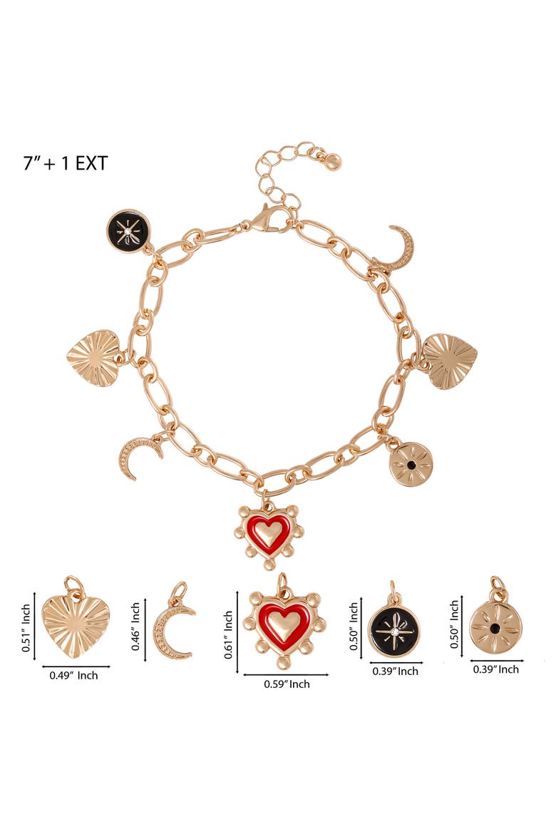 Gold-Tone Charm Bracelet, Alternate, color, Gold