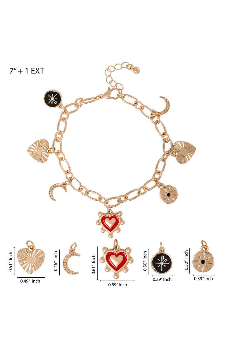 Jessica Simpson Gold-Tone Charm Bracelet, Alternate, color, Gold