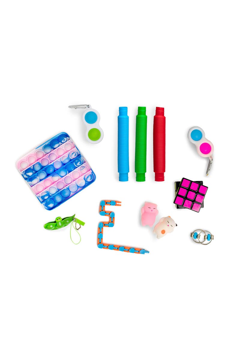 12-Piece Sensory Fidget Toy Set | Simple Dimple, Pop Tubes & More, Main, color, Pink