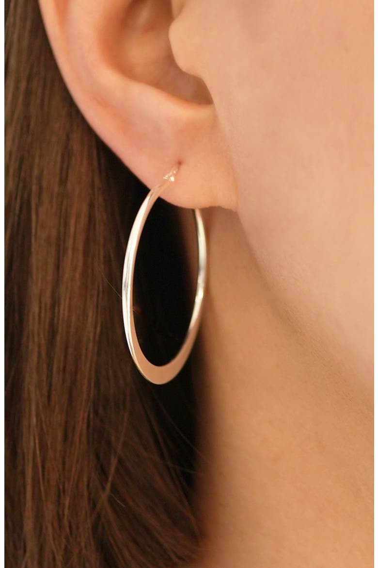 Small Hoop Earrings, Alternate, color, SILVER