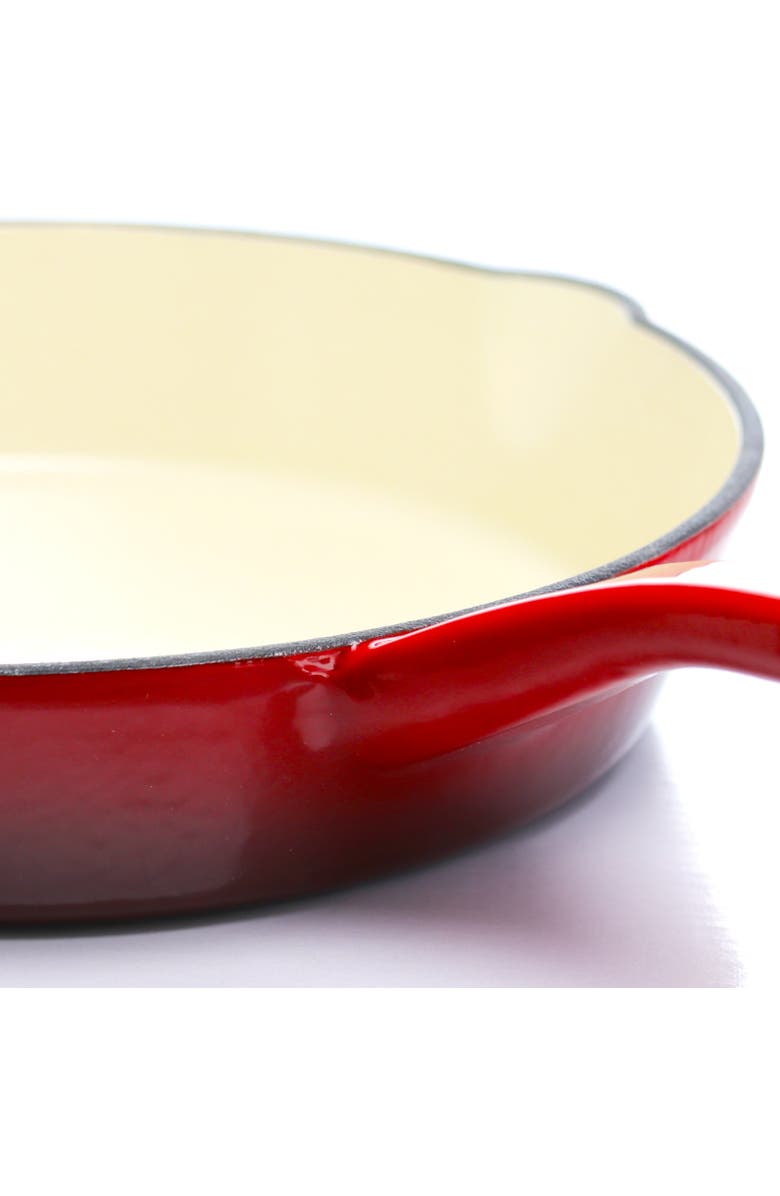 Crock-pot Artisan 8 in. Round Enameled Cast Iron Skillet, Alternate, color, Scarlet Red