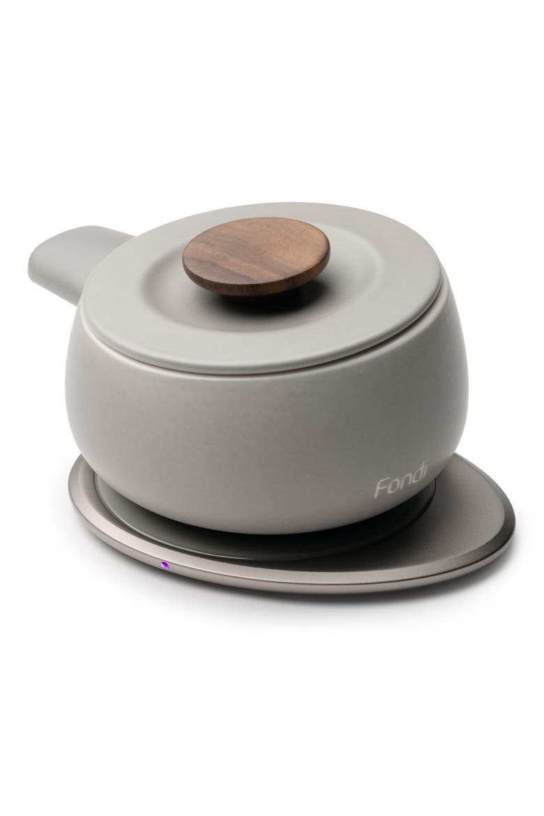 Fondi Self-Heating Fondue Set, Alternate, color, SOFT GRAY