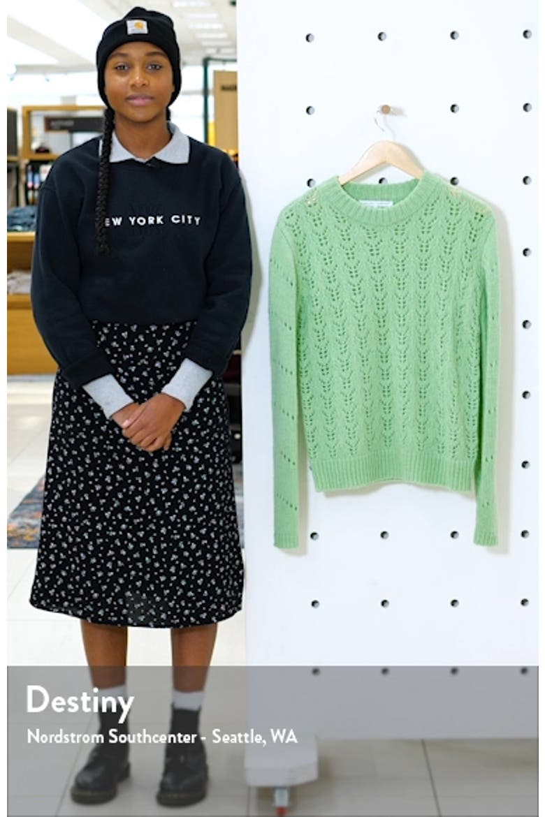 Pointelle Knit Sweater video