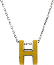 Pre-Owned Hermes Pop H Pendant Chain Necklace Metal and Enamel Mini